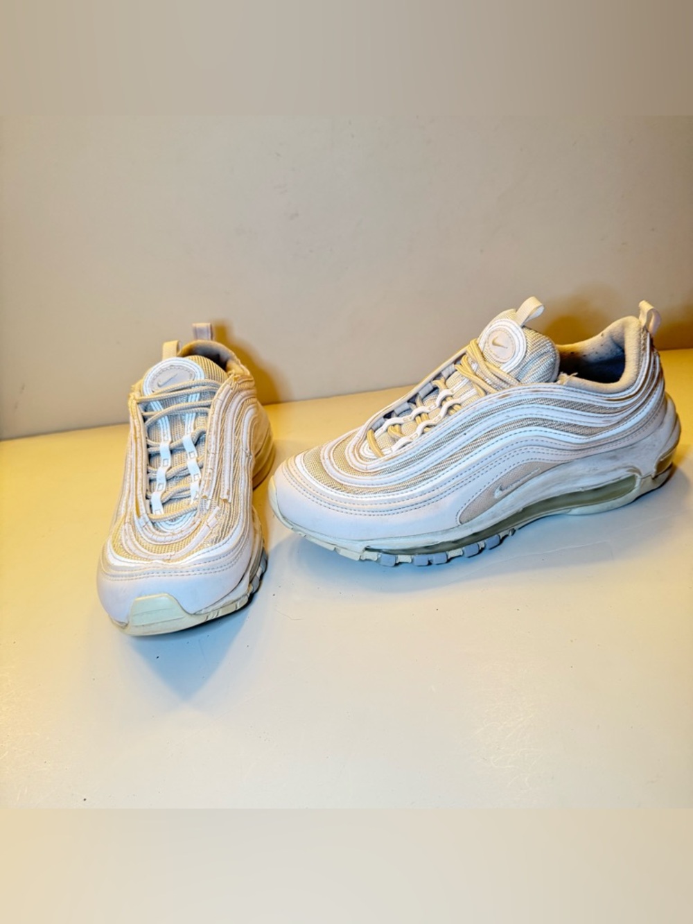 Nike White/Cream Air Max 97 Sneakers